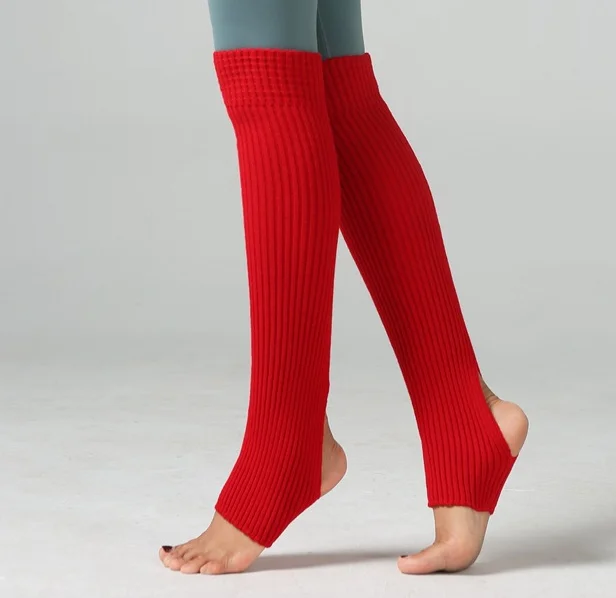 55CM Adult wool yoga warm Latin leg protector lengthening step over the knee pile socks ballet dance knee high socks