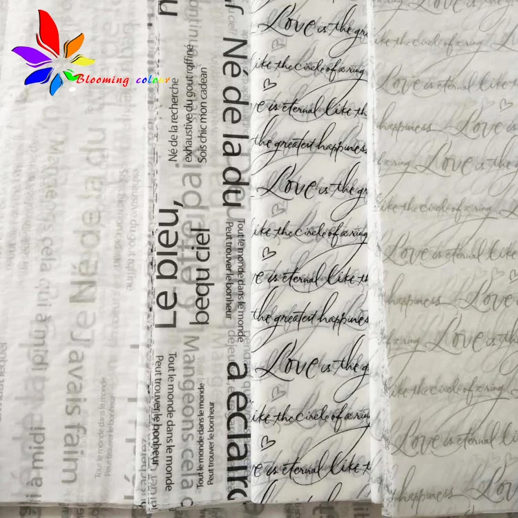 High quality Custom printed tissue paper for wrapping clothing