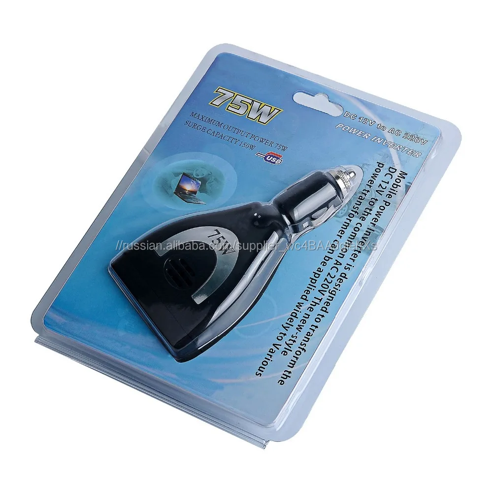 Meind 75W Car Inverter with USB Port, DC12V AC 220V for Laptop, Phone
