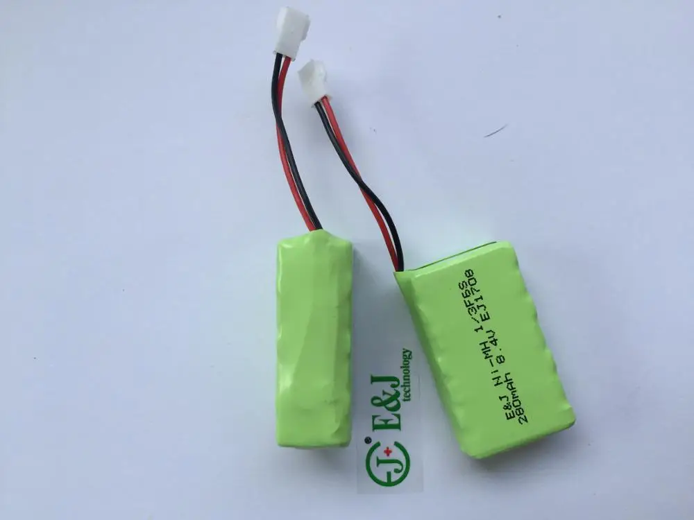 Индивидуальный призматический аккумулятор Nimh 1/3f6s 280 мАч 8,4 в с неизолированными проводными выводами, встроенными ячейками 4*1/3F6 280 мАч