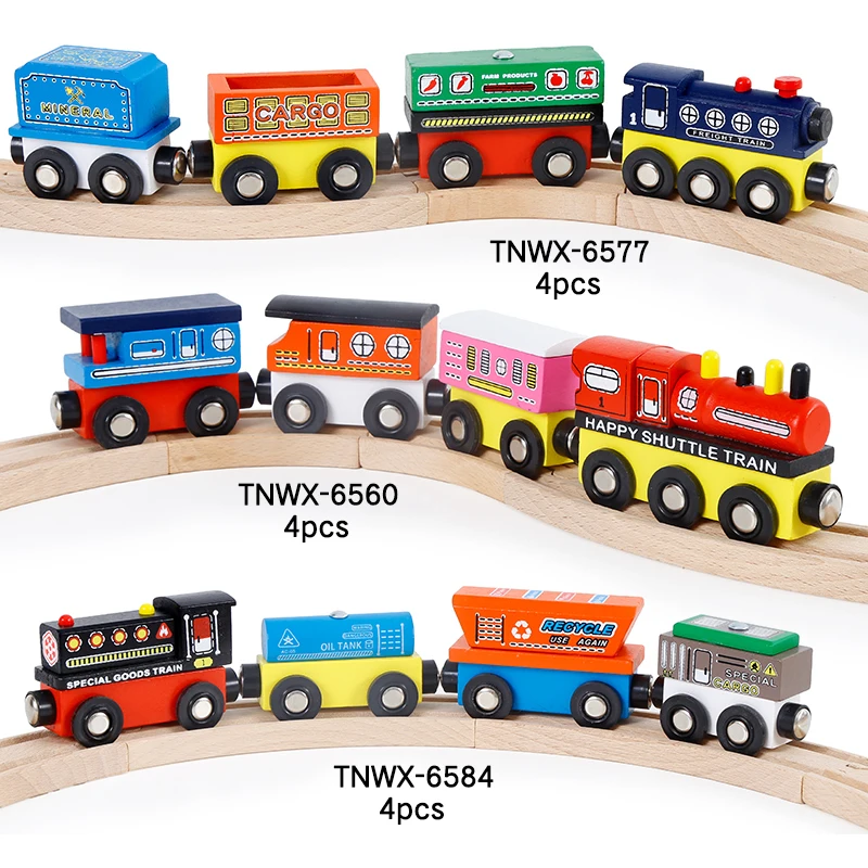 Новый стиль, Лидер продаж, деревянный магнитный поезд, игрушка, сборная игрушка, деревянный поезд, подходит для игрушечного трека