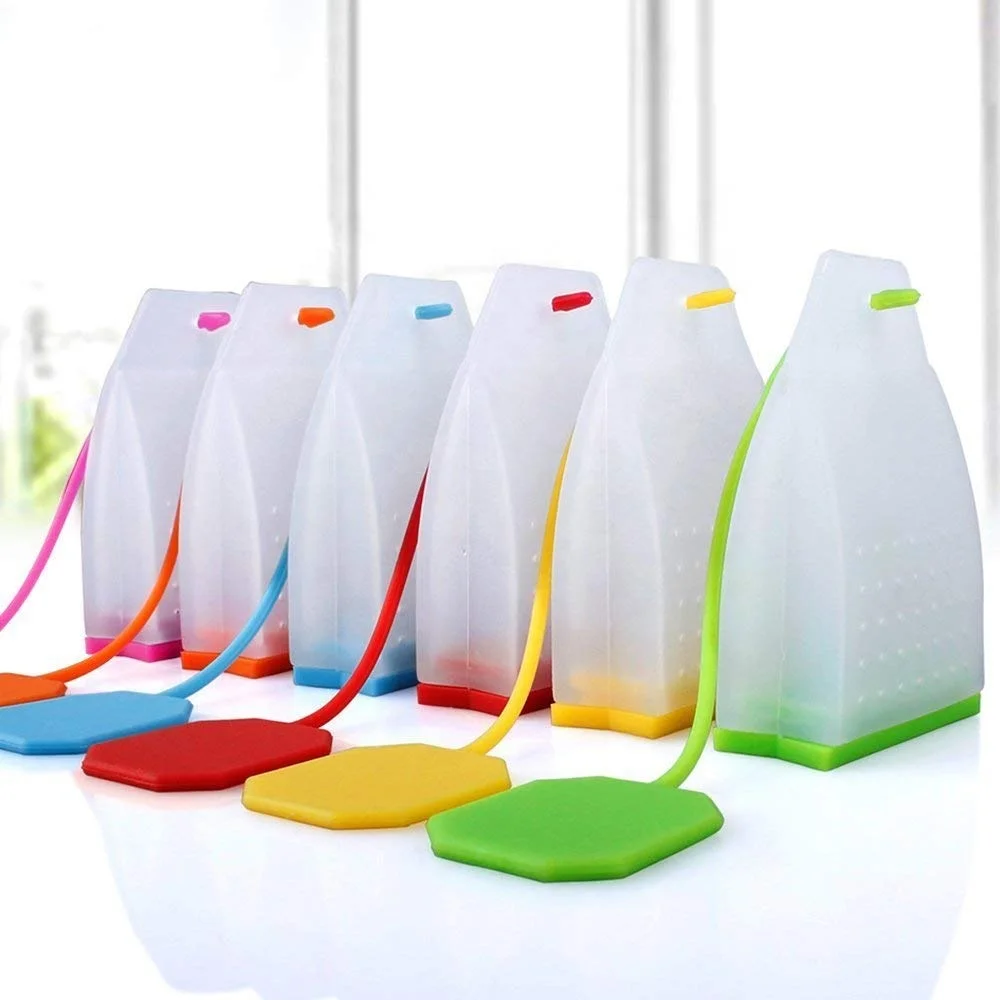 Яркие силиконовые многоразовые чайные пакетики без бисфенола А силиконовый чайный инфузор набор фильтров