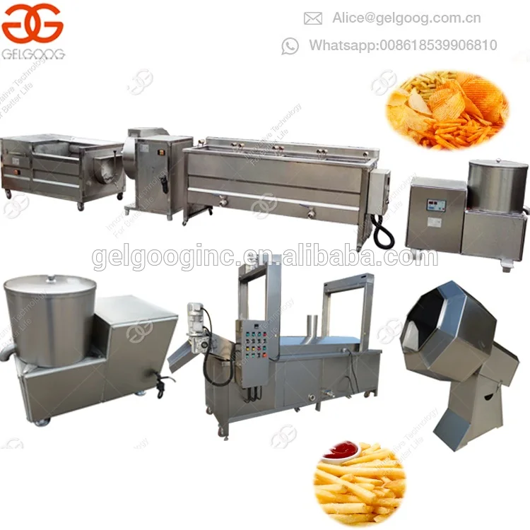 GELGOOG Equipment Maker Crisps Machinery Potato Chips French Fries Production Line Automatic Potato Chips Making Machine Price