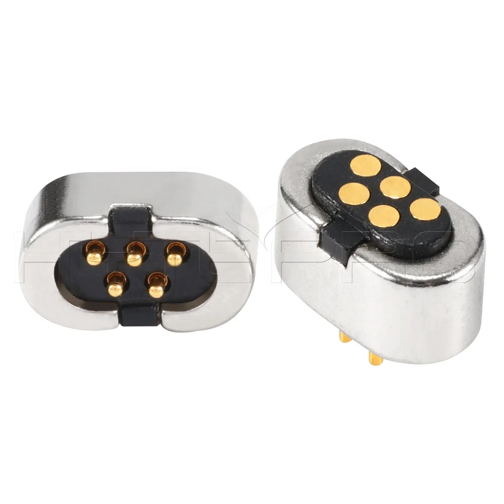 Small magnetic contactor wire pogo 5 pin electric car USB cable connector