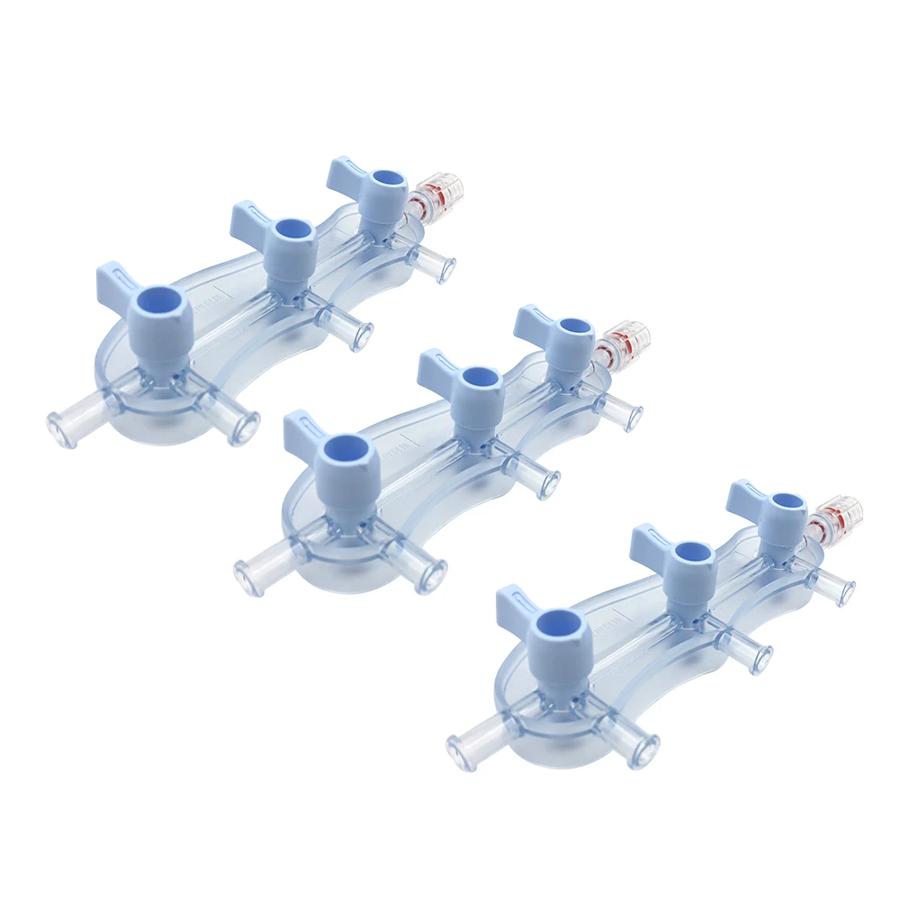 
Disposable high medical pressure 3-port infusion manifold 