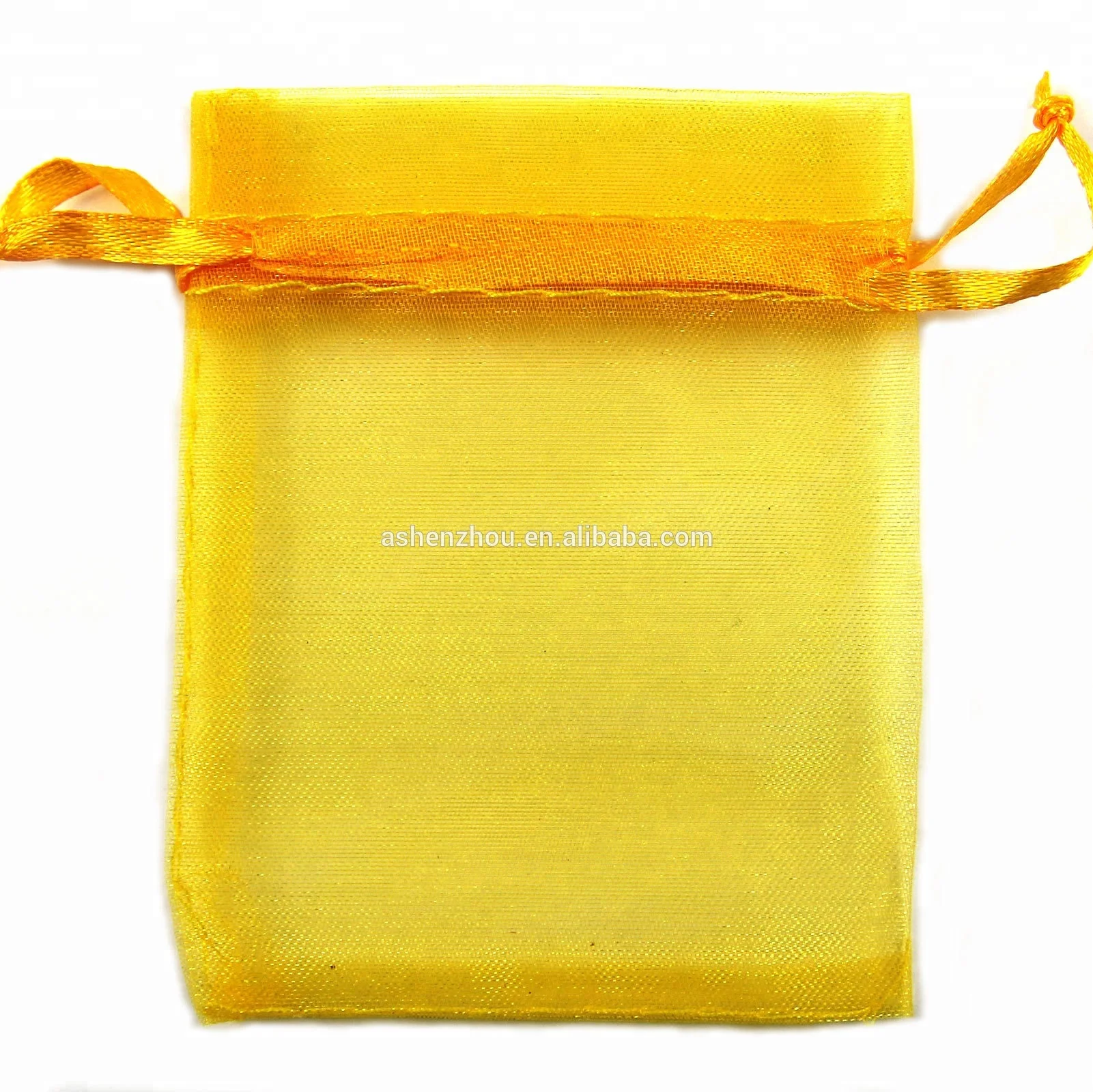 High quality popular custom wedding gift pouches small drawstring mesh silver jewelry organza bags