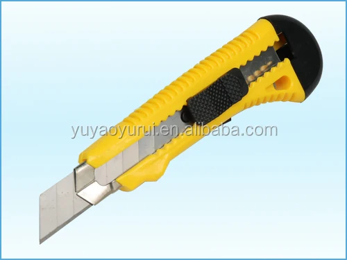 Economical 18mm Snap-Off Cutter Industrial Safety Sliding Blade Knife Tool ABS Handle Carbon Steel SK5 Blade Push Button ODM