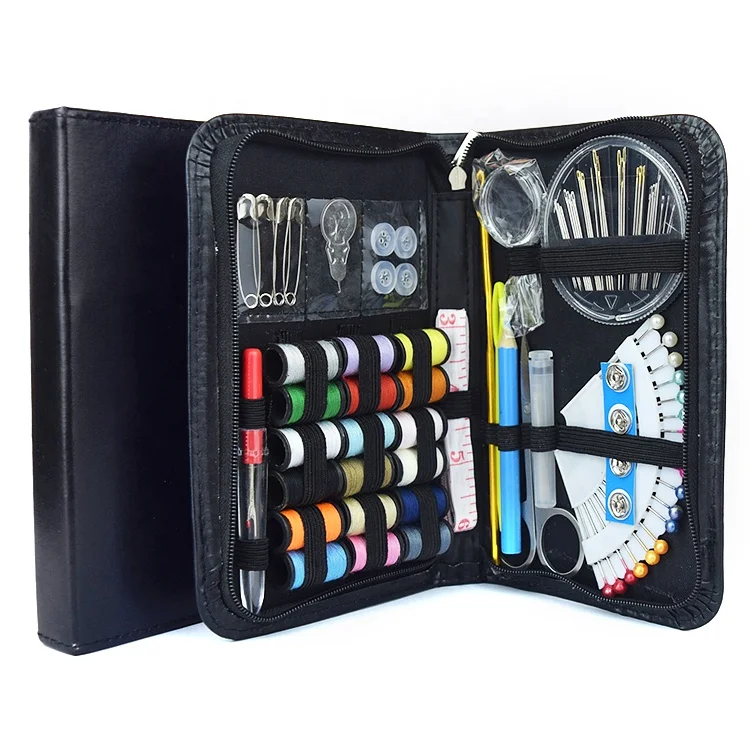 Wholesale and Black PU Leather Sewing Kit