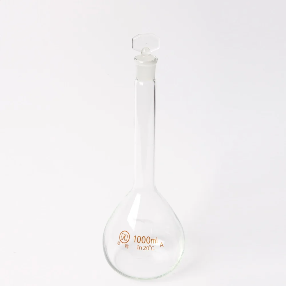 
 HUAOU Высококачественная боросиликатная стеклянная колба 50 мл, объемная колба класса А  