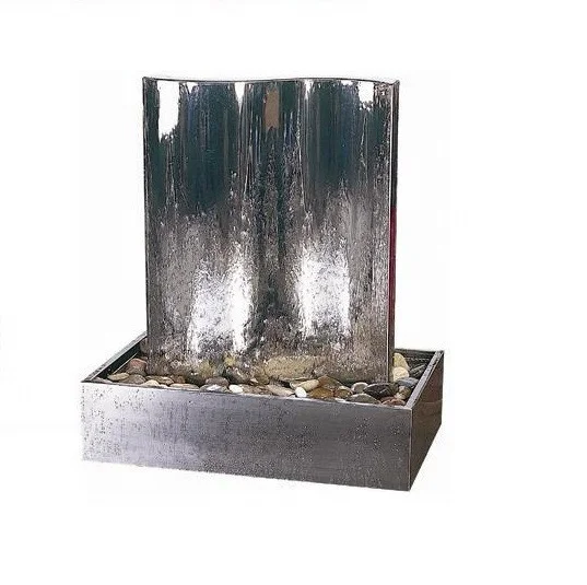 stainless steel outdoor garden waterfall display indoor office fountain waterfall