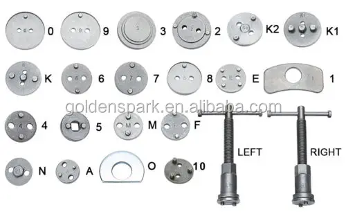 22pcs Universal Disc Brake Caliper Wind Back Tool Kit Piston Pad for Car Truck