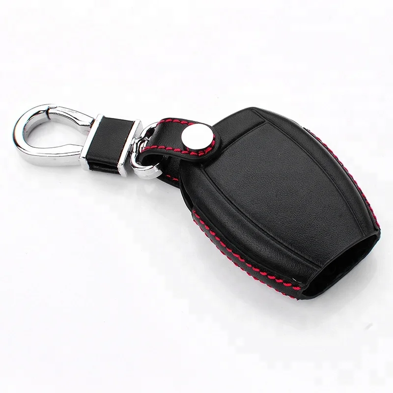 4D Premium genuine car accessory leather car Anti Dust key case for C E S M CLS CLK GLK GL Class With package