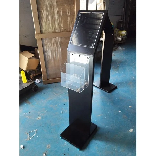 Custom free standing metal acrylic brochure poster magazine display racks stand