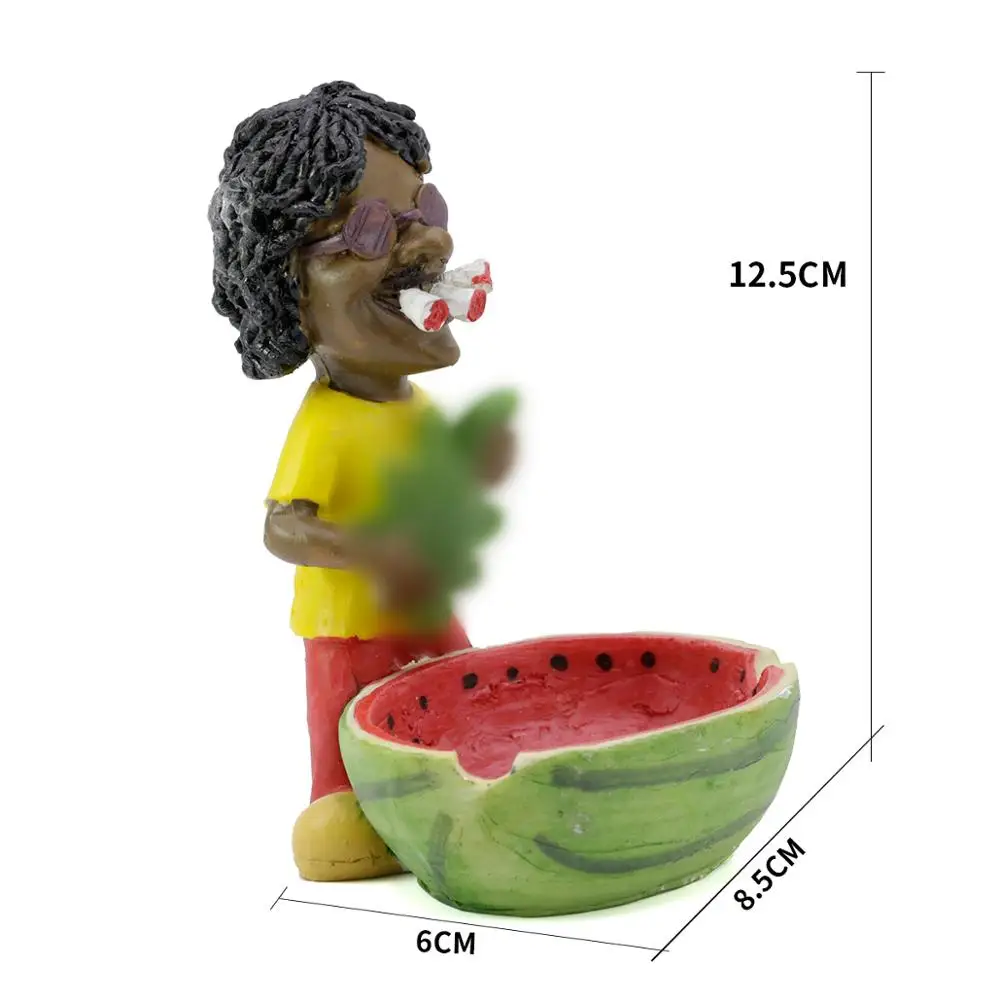 Mettle Fashion Style Jamaica Style Colorful Resin Cigarette Ashtray For Office Decoration