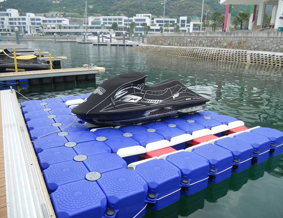Double floating dock unit Plastic floating boat docks