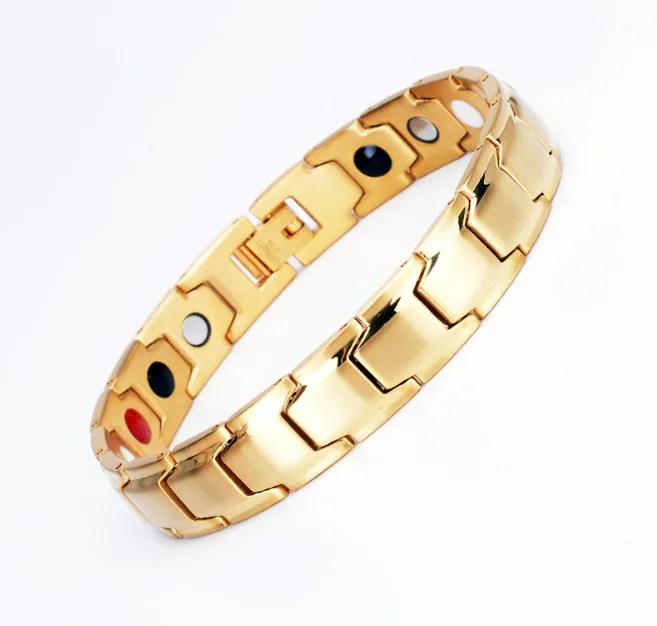 3000 Gauss Magnetic Men Stainless Steel Bio Magnetic Therapy Negative Ion Health Bracelet