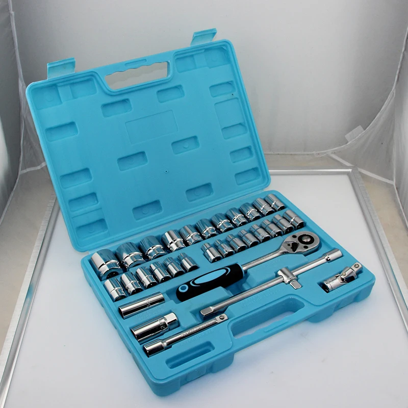 Набор ручных инструментов со стальной трещоткой 32 шт. многофункциональный инструмент для ремонта автомобиля бытового/автоматического