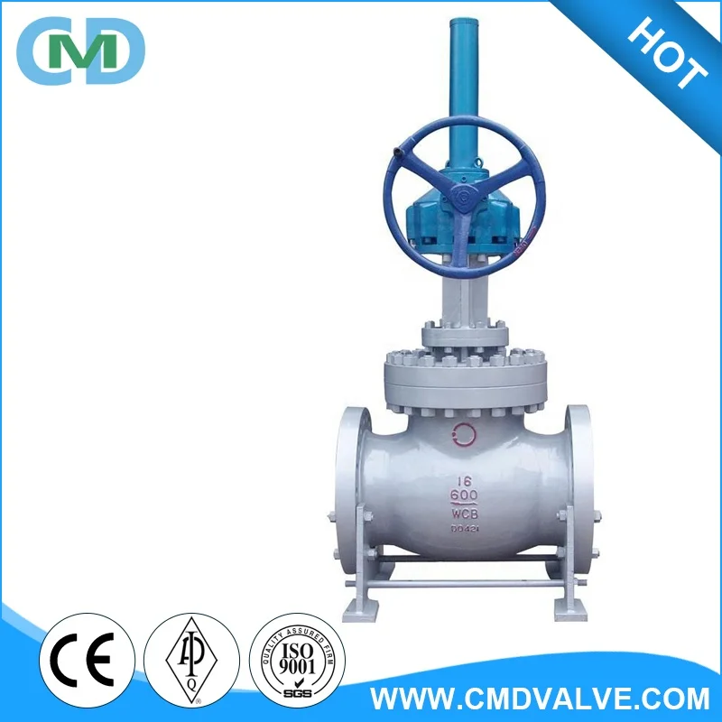 Gear Operated Rising Stem BB 12 14 Inch WCB Globe Valve for Petroleum