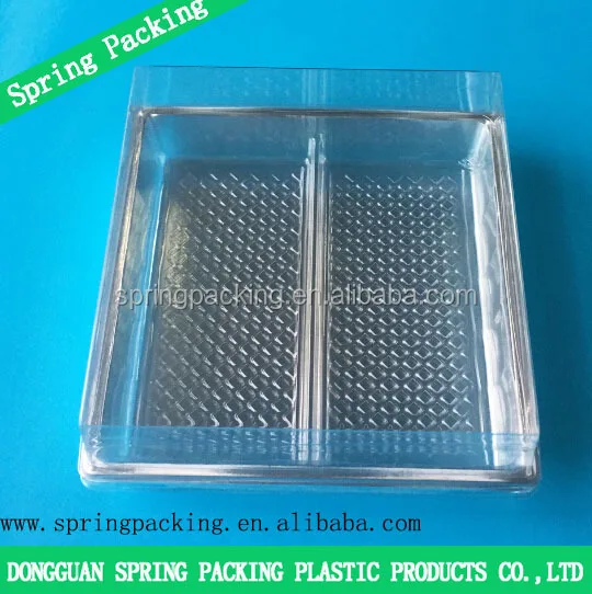 HACCP/ISO 22000 Factory Square Rround Dome Food Packaging Tray Container With Clear Lid Plastic Cake Boxes