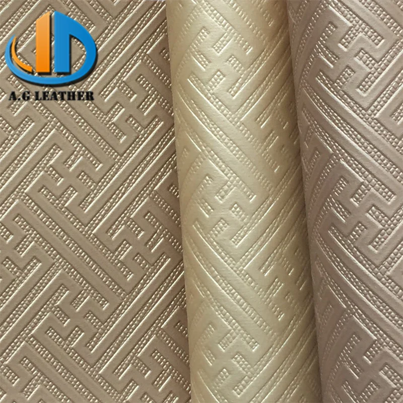 2022 fashion designing Embossed PVC artificial leather for sofa set bag bag restoration leather pvc