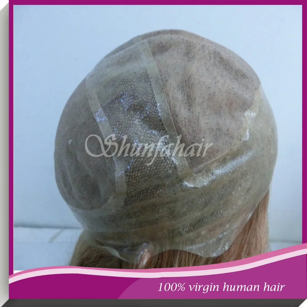 
mono with Pu full cap wig 