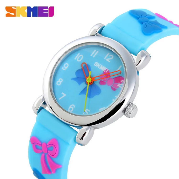 SKMEI Trendy Kids Gifts With Silicone Strap 3D Pattern Box Timepieces Watch for Kids In Alibaba