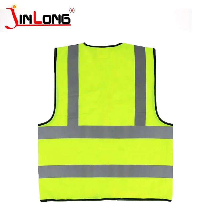 Traffic Safety Reflective Vest Emergency Safety Vest With Pockets And Zipper workers vest