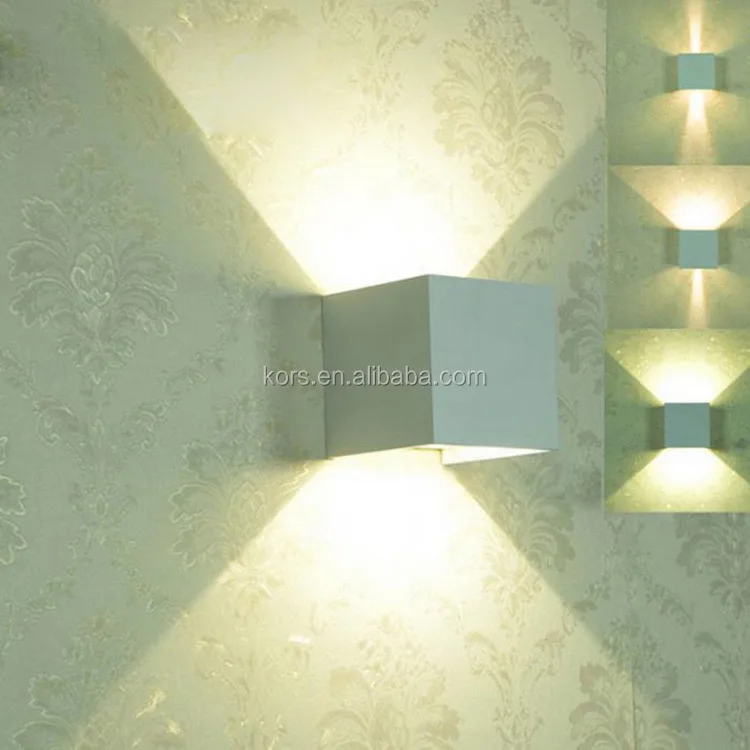 led wall lamp indoor modern loft mounted vanity lighting fixtures outdoor home decorative cube up and down wall light