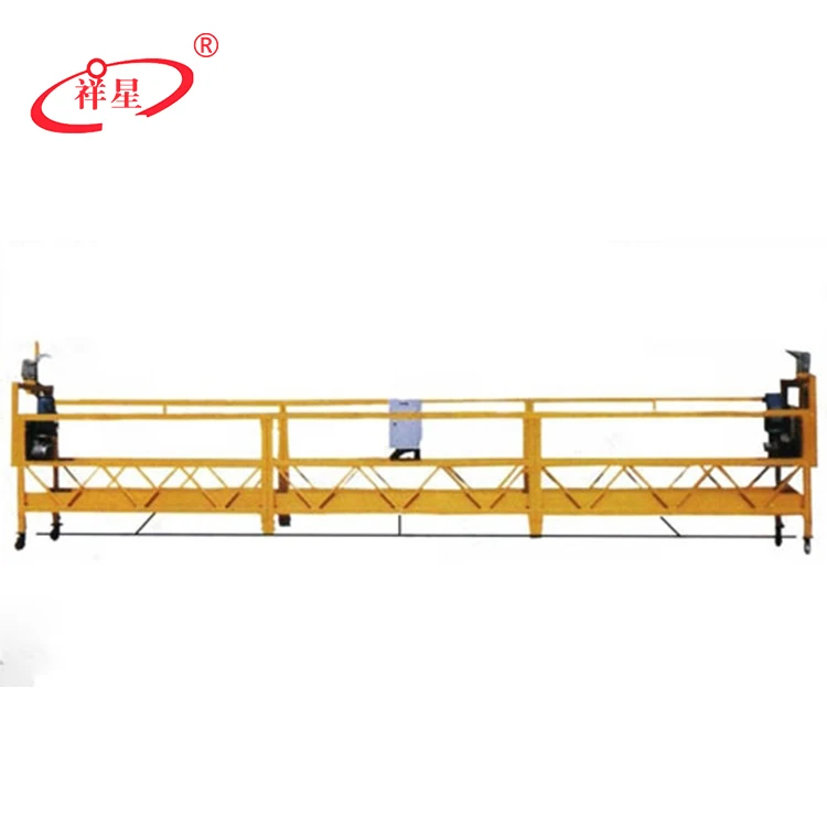  High rise electric hoist lifting rope suspended platform andamio