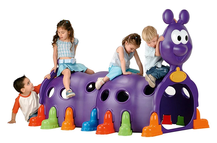 Structure Playground Equipment Low Price Indoor Caterpillar Climbing Play Kids Customized Plastic Playground Colorful 10 Sets