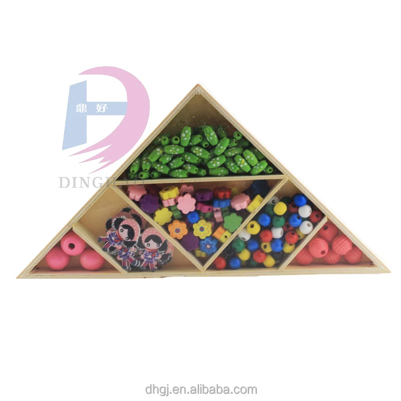 Deluxe String Along Bead Kit,Wood DIY jewelry Kit for Kids