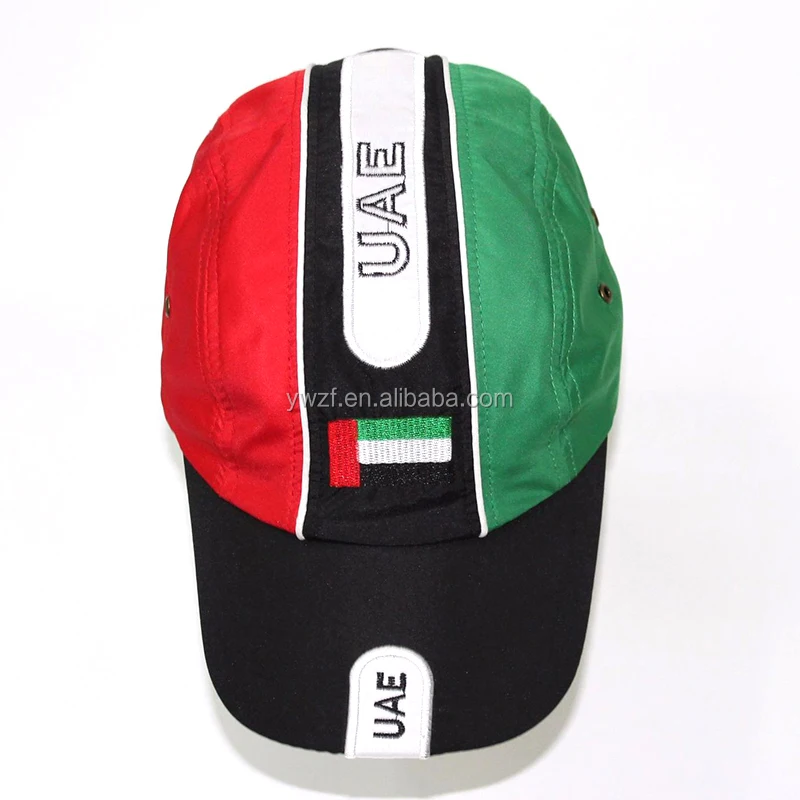 Custom polyester all countries flag caps Brasil Football Fans UAE hats Sport Caps