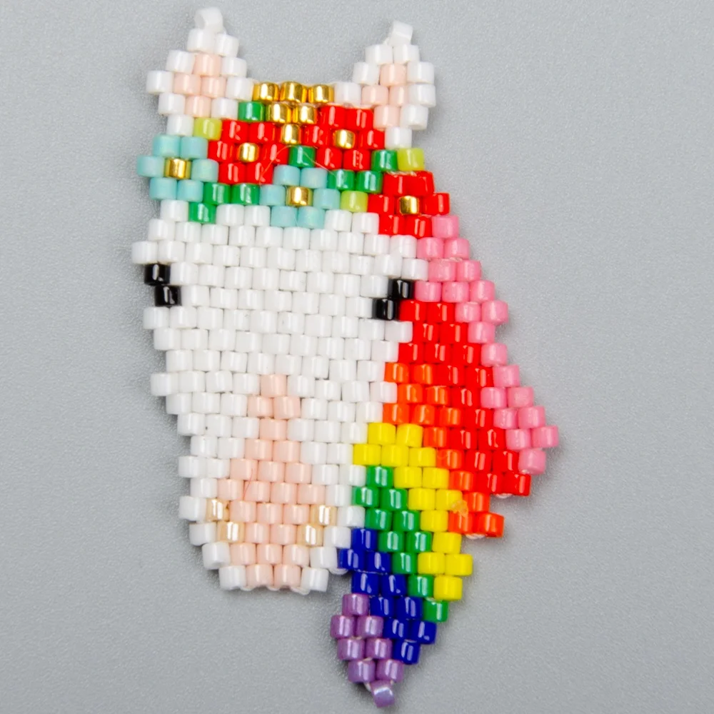 Moyamiya wholesale miyuki stone beads handmade charms jewelry  pendants charms unicorn pendant necklace