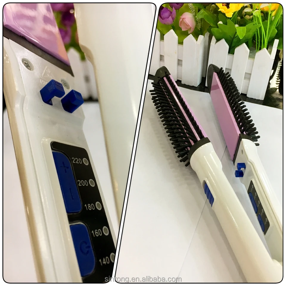 2 in 1 salon ceramic hair straightner hair curler 828