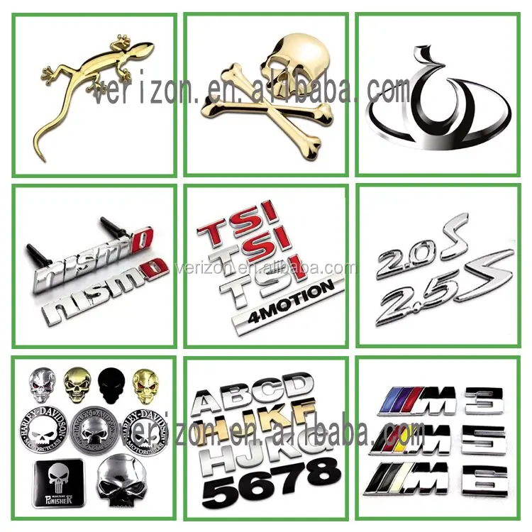 Custom ABS car badges and Chrome auto emblems, Customized emblems car badge logo