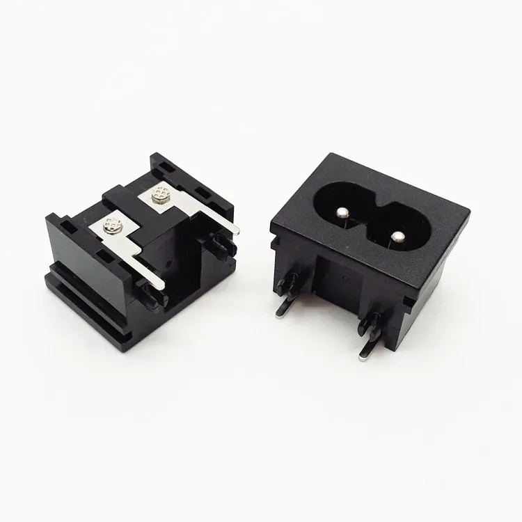 High quality industrial electrical 2 pin 3 pin female C8 power small socket  power dc connector ac jack