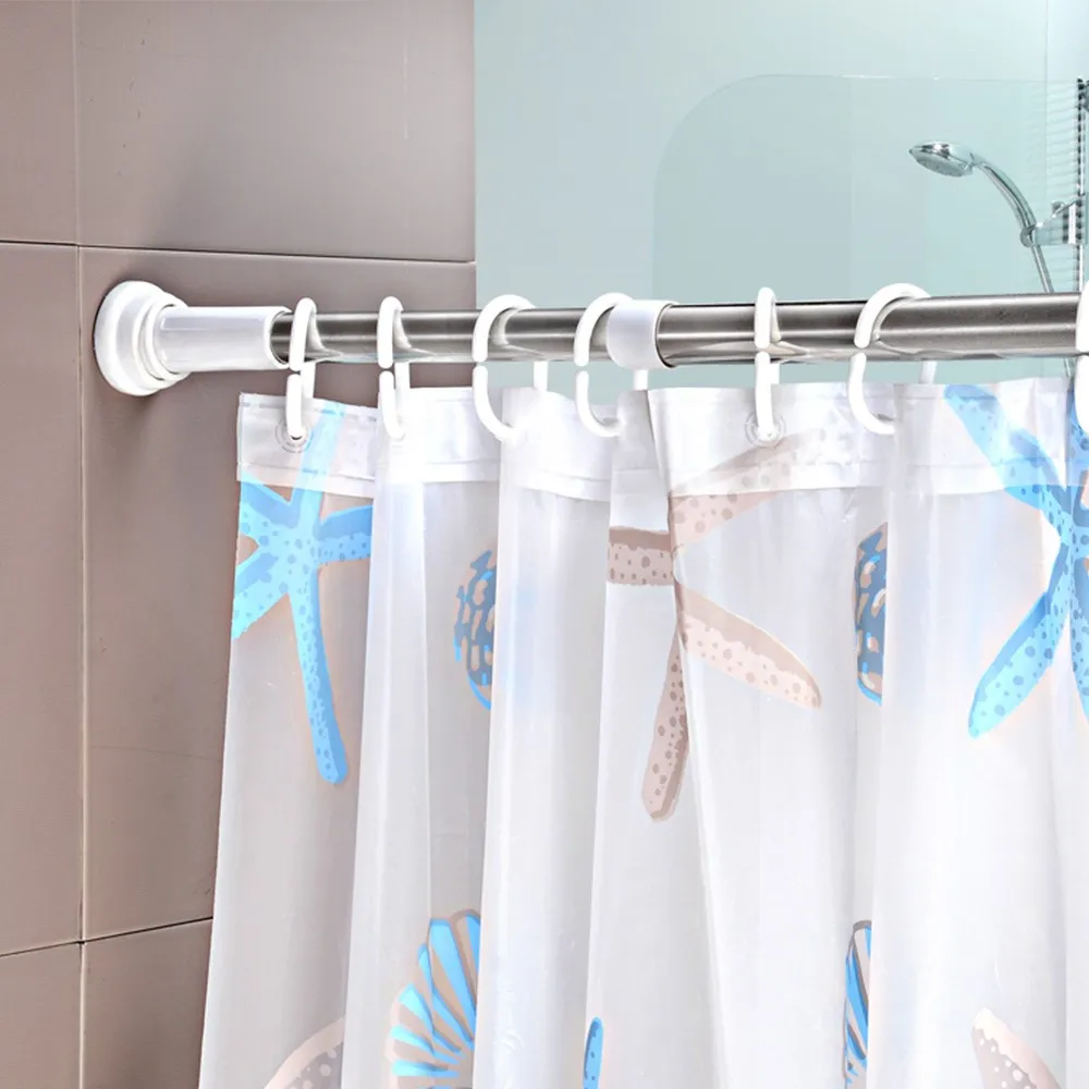 
140cm-260cm Bathroom Telescopic Metal Shower Curtain Rod Living Wardrobe Rod 