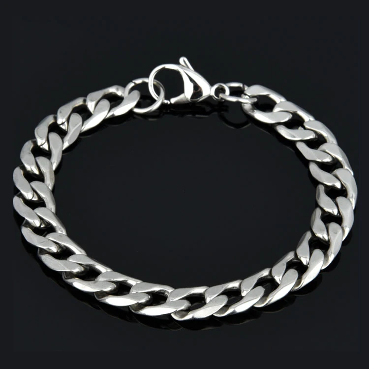 wholesale new fashion men chain silver charm bracelet jewelry