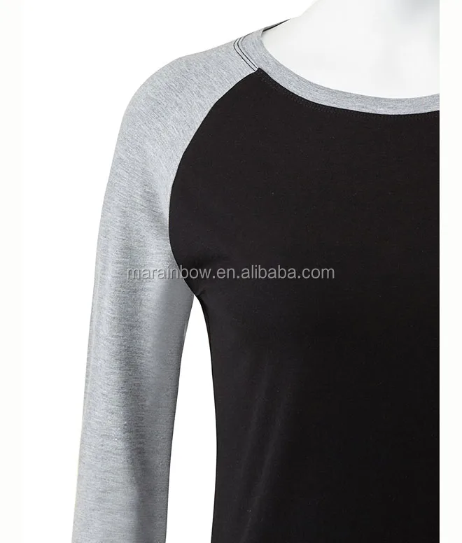 Лидер продаж, Женская Повседневная футболка с рукавом 3/4, бейсбольная Футболка реглан, Джерси, футболка контрастных цветов