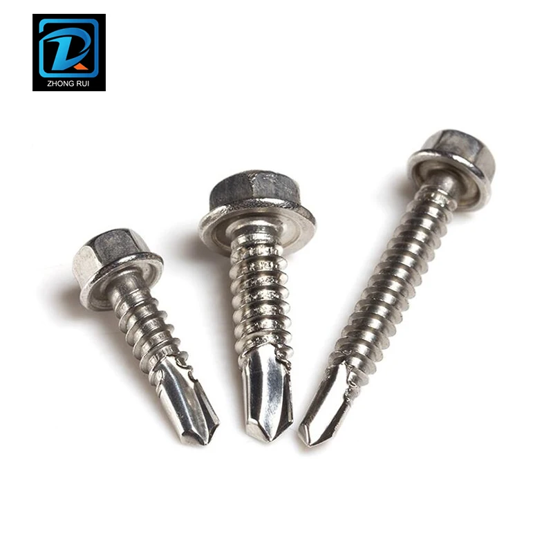 UNS S31600 Stainless Steel Hex Flange Head Self Drilling Roofing Screw