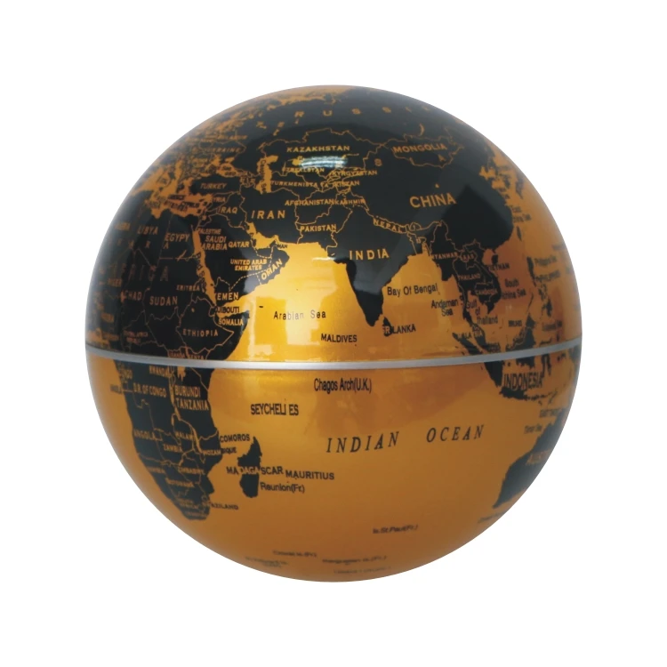 
Rontion Decorative Rotating Light World Globe With Wood Base 