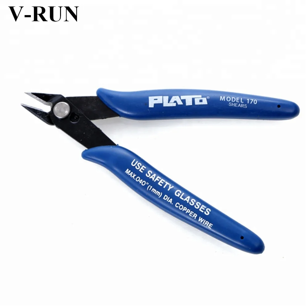 US Plato.170 Small DIY Snips Flush Pliers Diagonal Side Cutter Electrical Wire Cable Cutting Plier