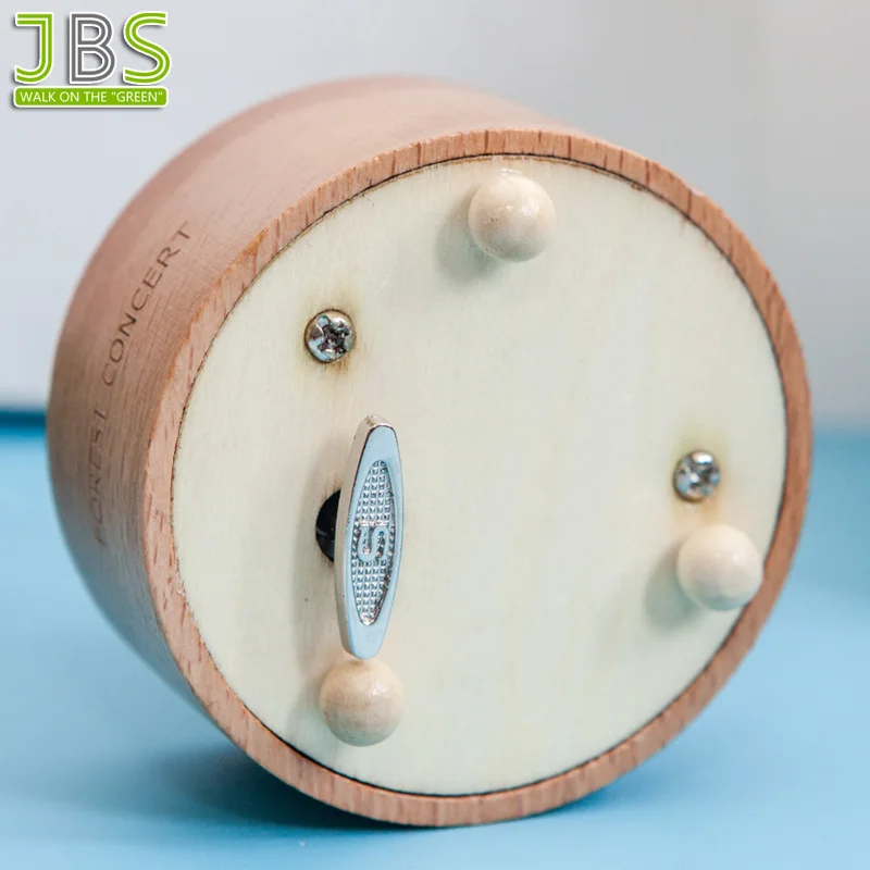 Wind Up Music Box Wooden With Lovely Carton Design On Top