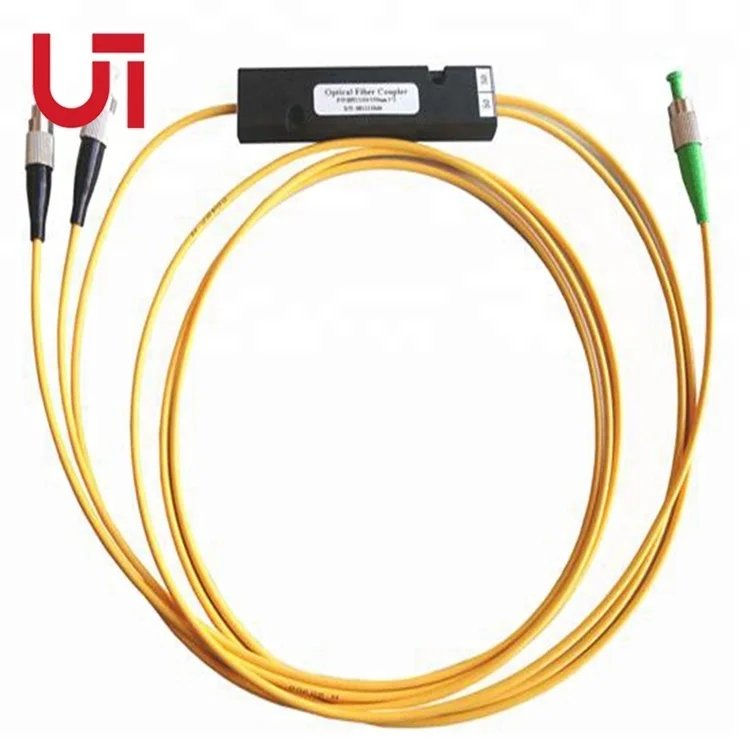1*2 FBT Splitter Ratio 50:50 1310/1550nm Dual Window Abs Box Type SC FC LC UPC APC SM 1*2 Fused Fiber Coupler