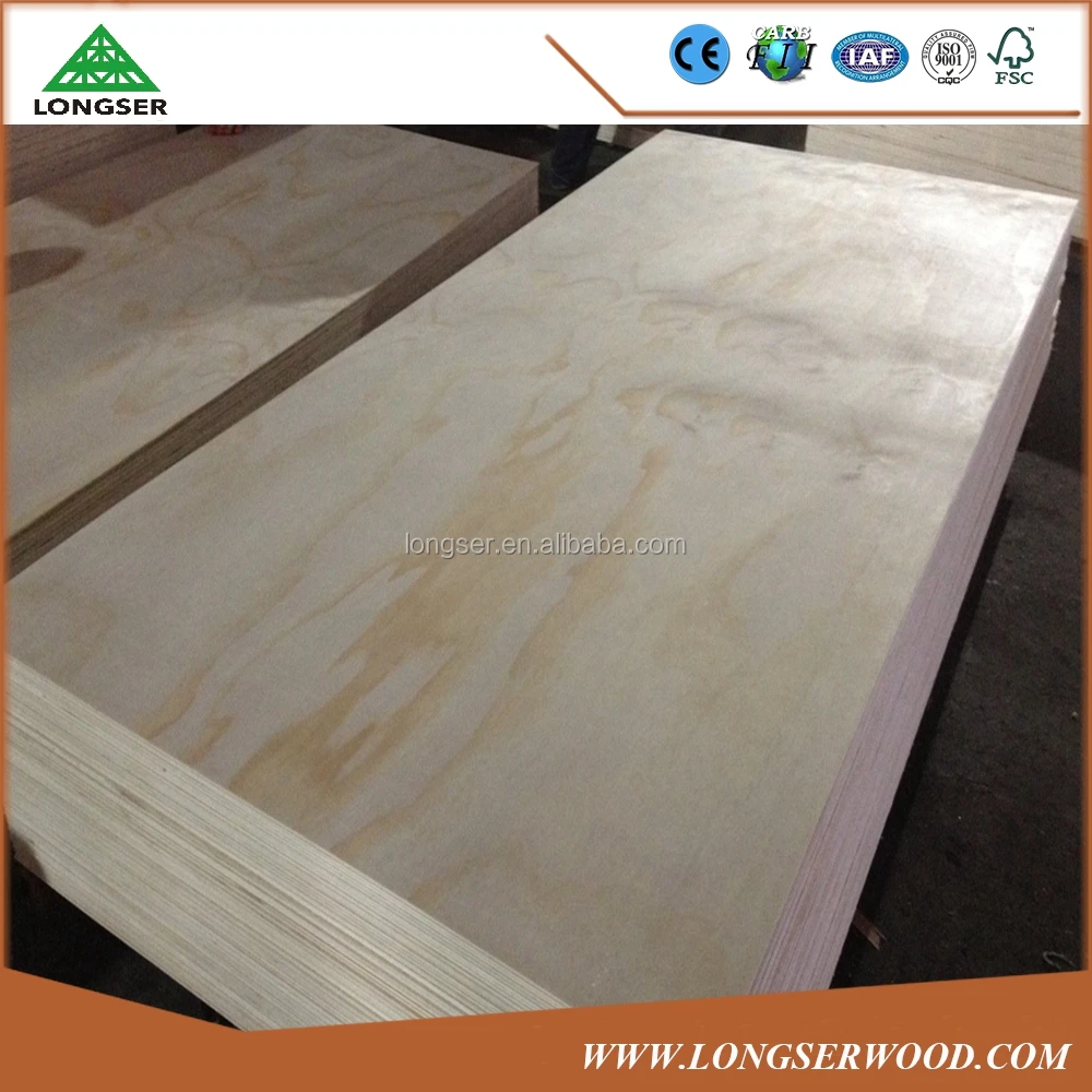 12mm/15mm/18mm Pine wood veneer plywood sheets for Russian Market