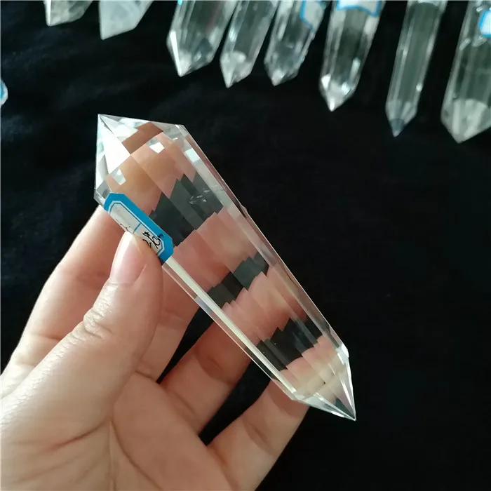 24sides transparent clear quartz crystal point vogel healing wands
