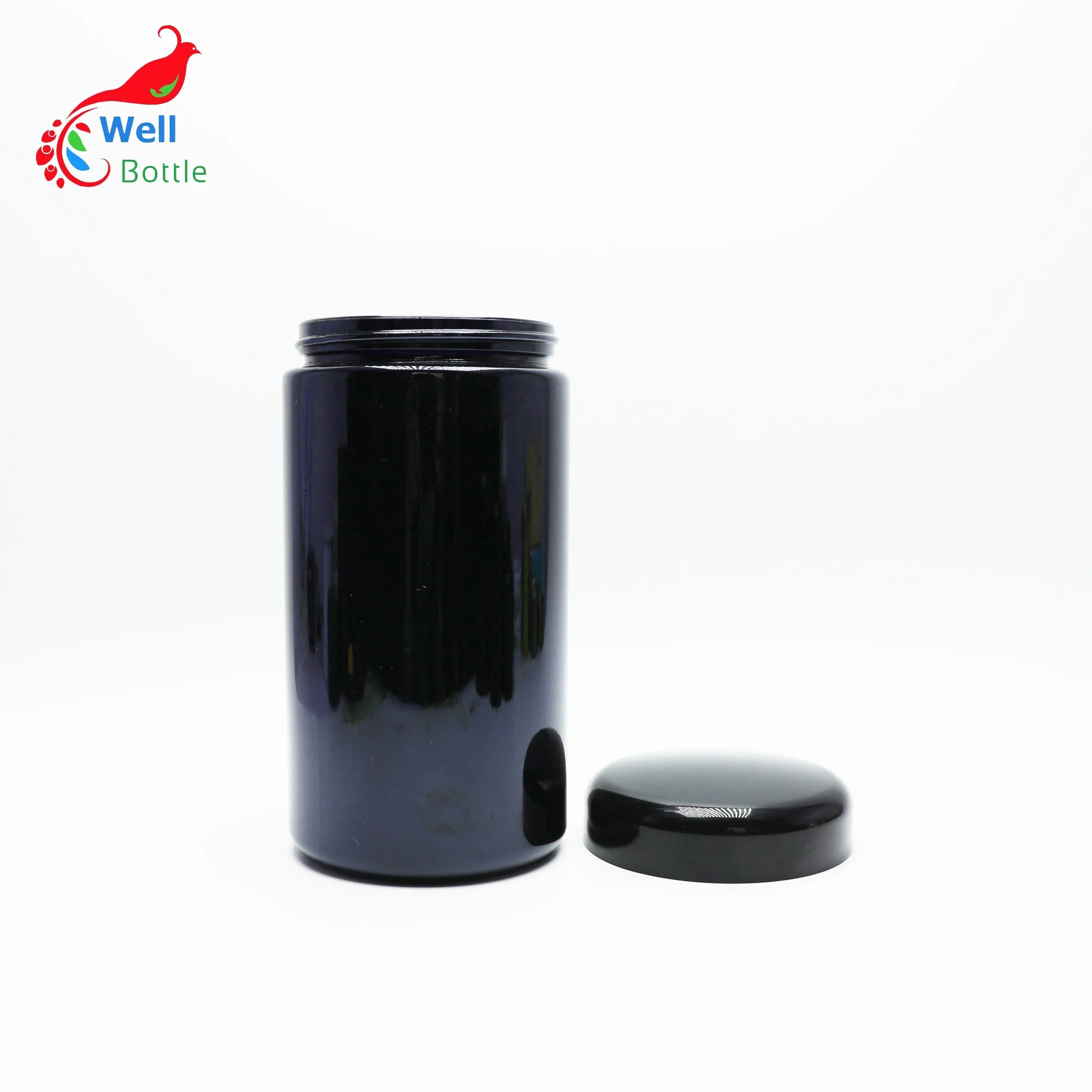 Оптовая продажа 250 мл/500 мл темно-фиолетовый цвет, стекло аптекарь банку VJ-50S