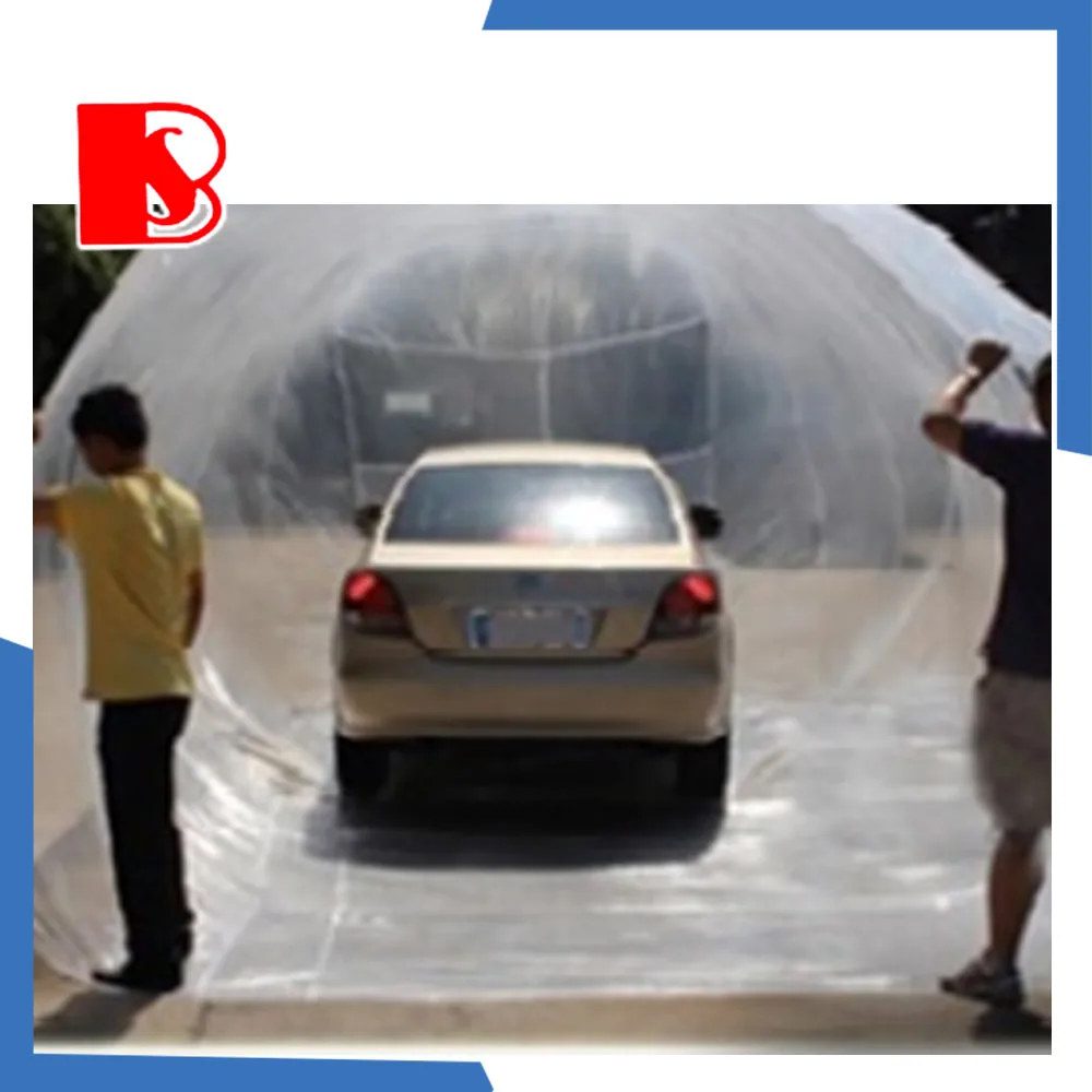 
Baosheng tarpaulin manufacturer customize flood proof pe tarpaulin clear plastic car bag cover 