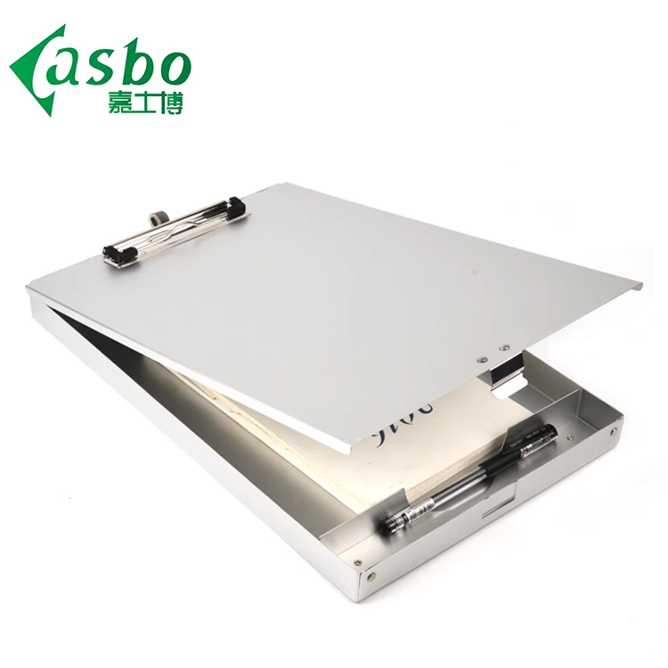 Multifunctional Customized logo storage aluminum case clipboard