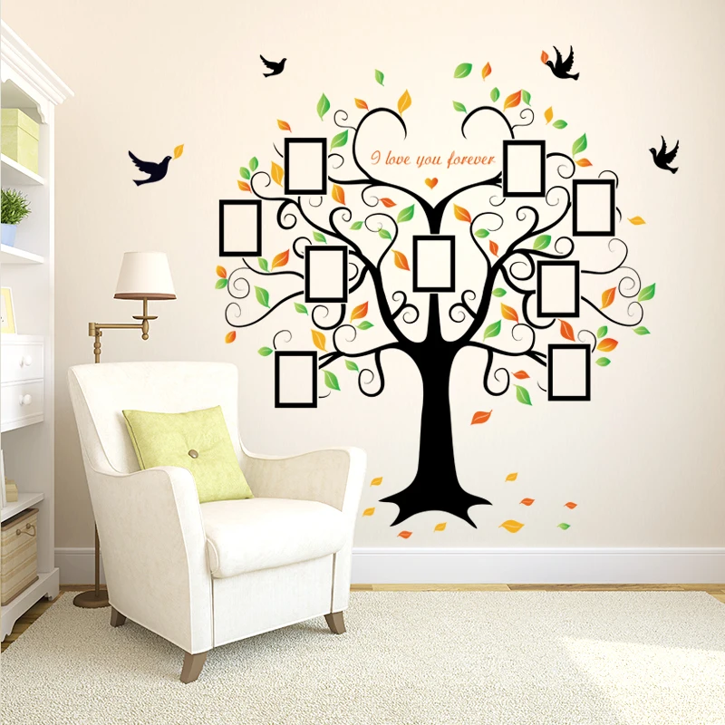 giant photo frame tree stickers removable wall decoration 3d